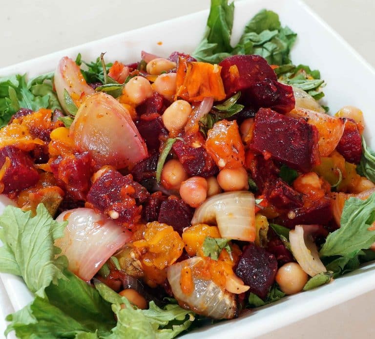 roasted veg & channa salad