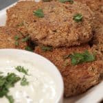 tuna patties with tartar sauce