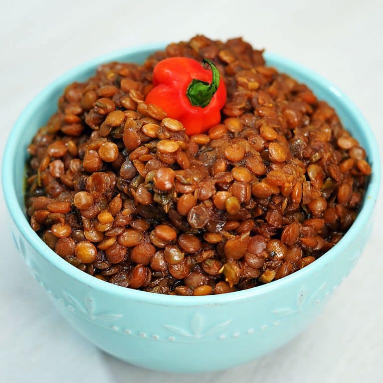 stewed lentil peas