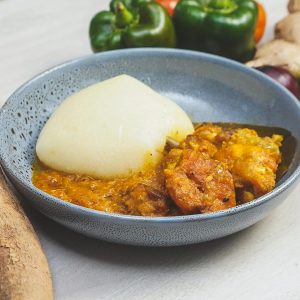 fufu & Nigerian chicken stew