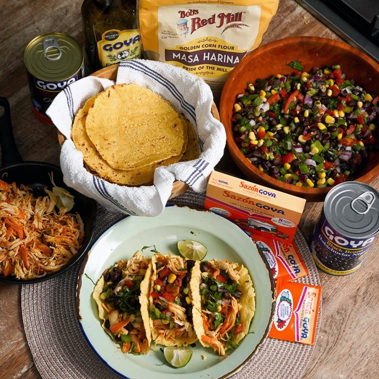 shredded chicken tacos