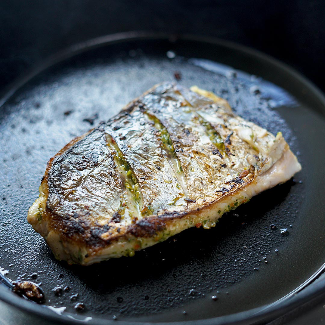 pan seared king fish